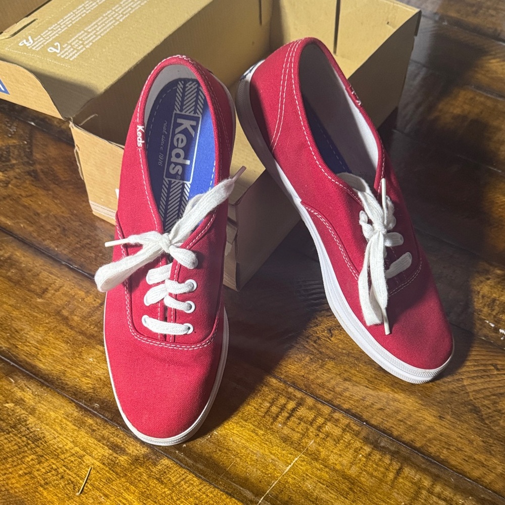 Keds Classic Red Sneakers with White Accents